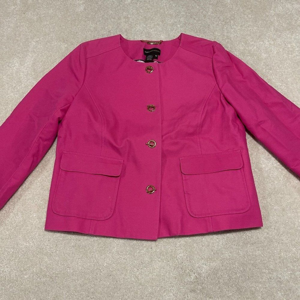 Dana Buchman Blazer Womens 12 Pink Jacket Business Casual